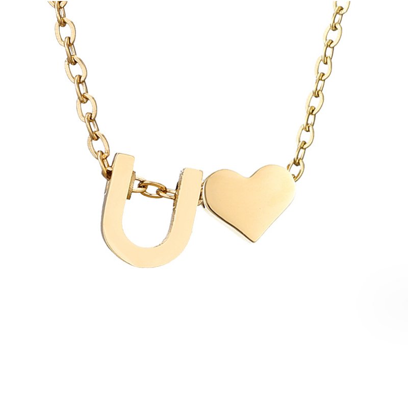 Timeless Heart Initial Necklace