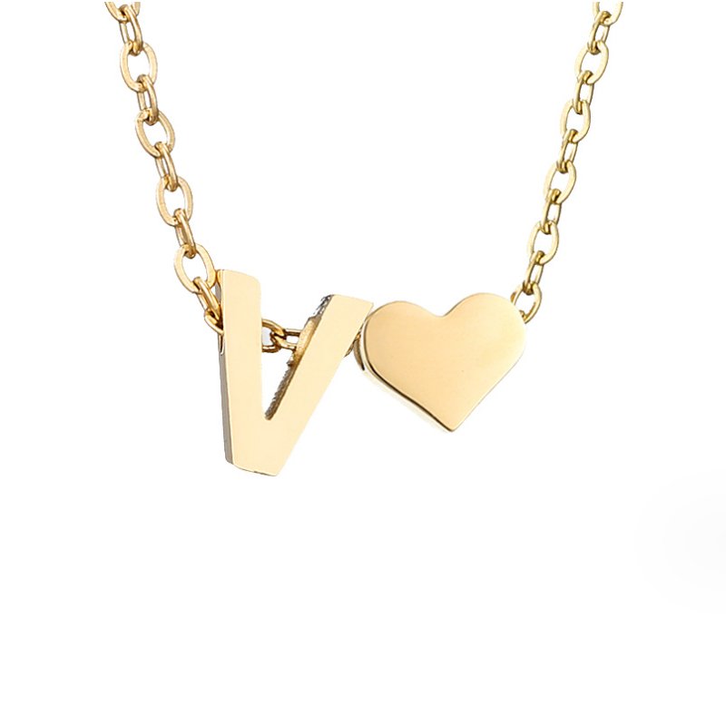 Timeless Heart Initial Necklace