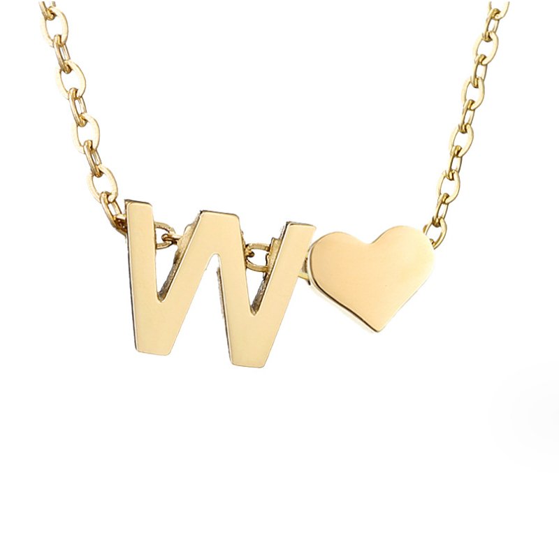 Timeless Heart Initial Necklace