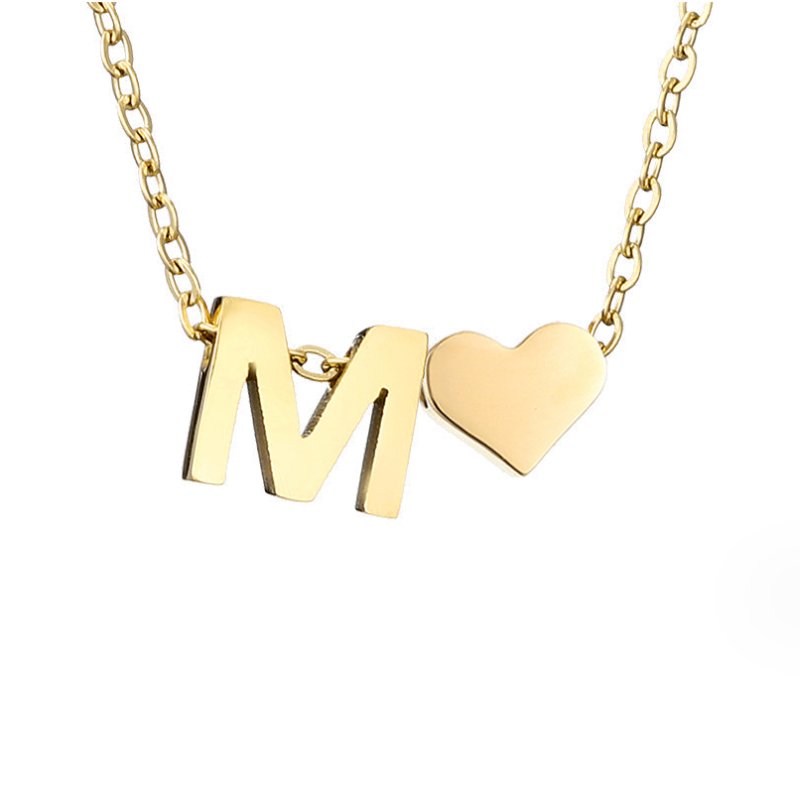Timeless Heart Initial Necklace