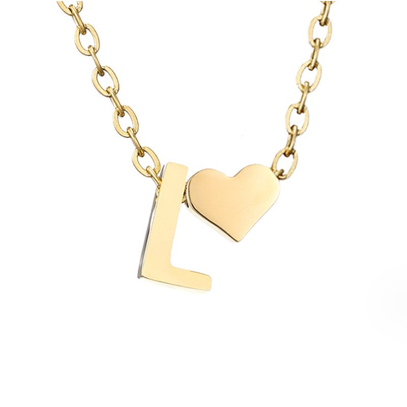 Timeless Heart Initial Necklace