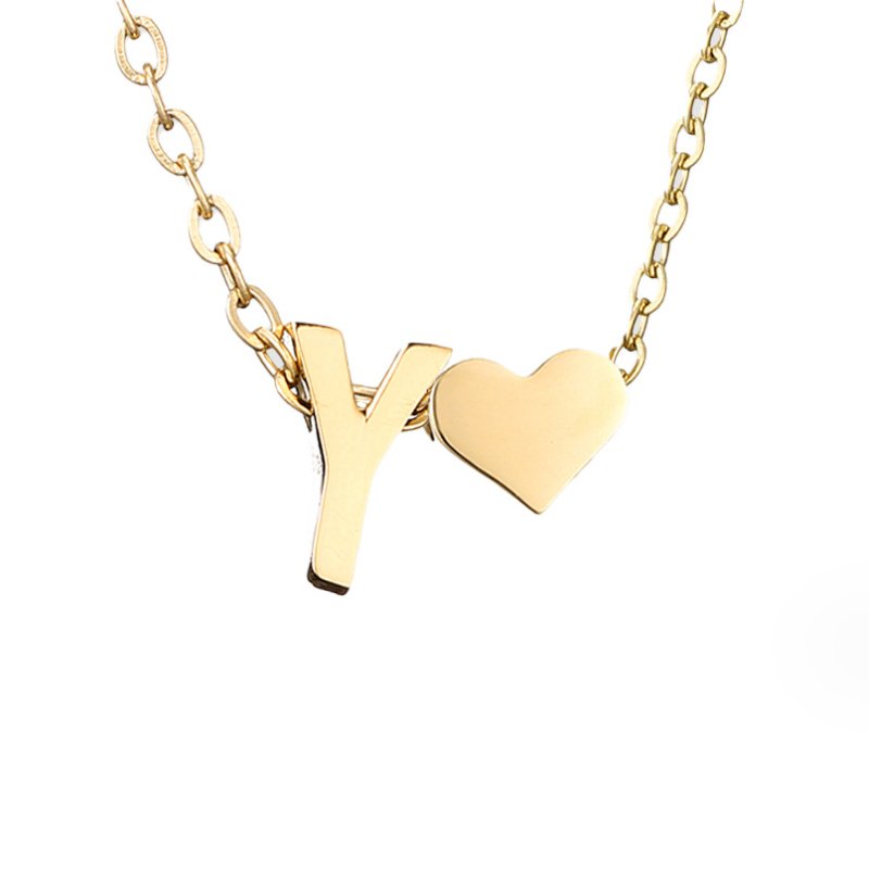 Timeless Heart Initial Necklace
