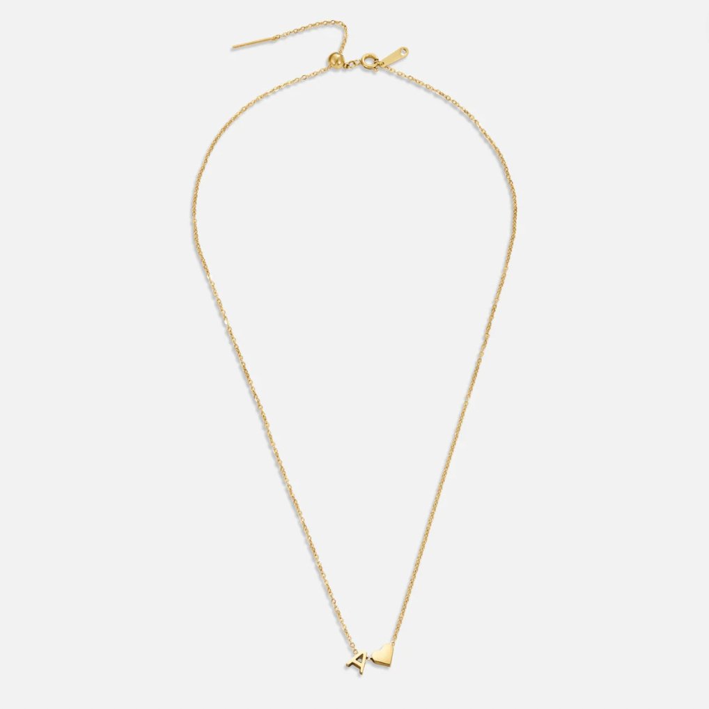 Timeless Heart Initial Necklace