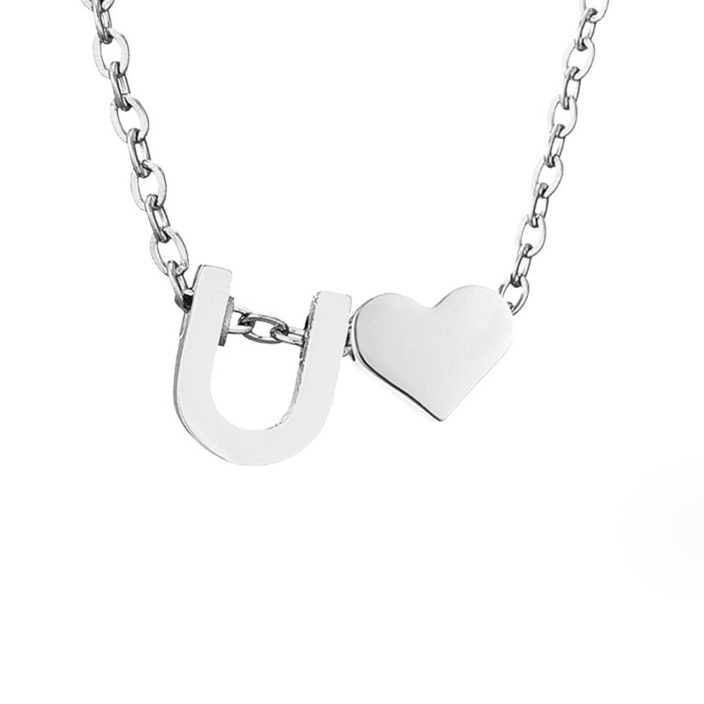 Timeless Heart Initial Necklace