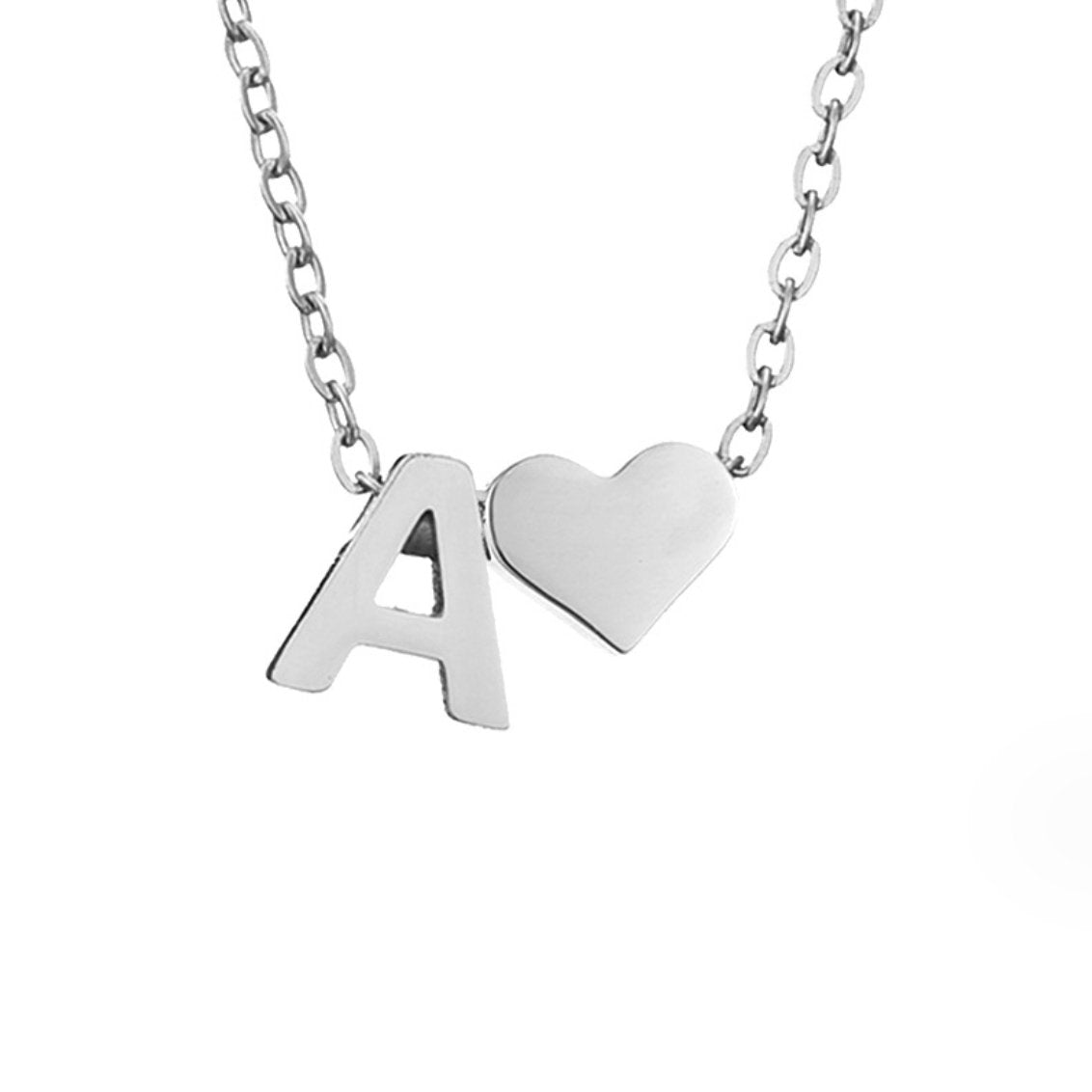 Timeless Heart Initial Necklace