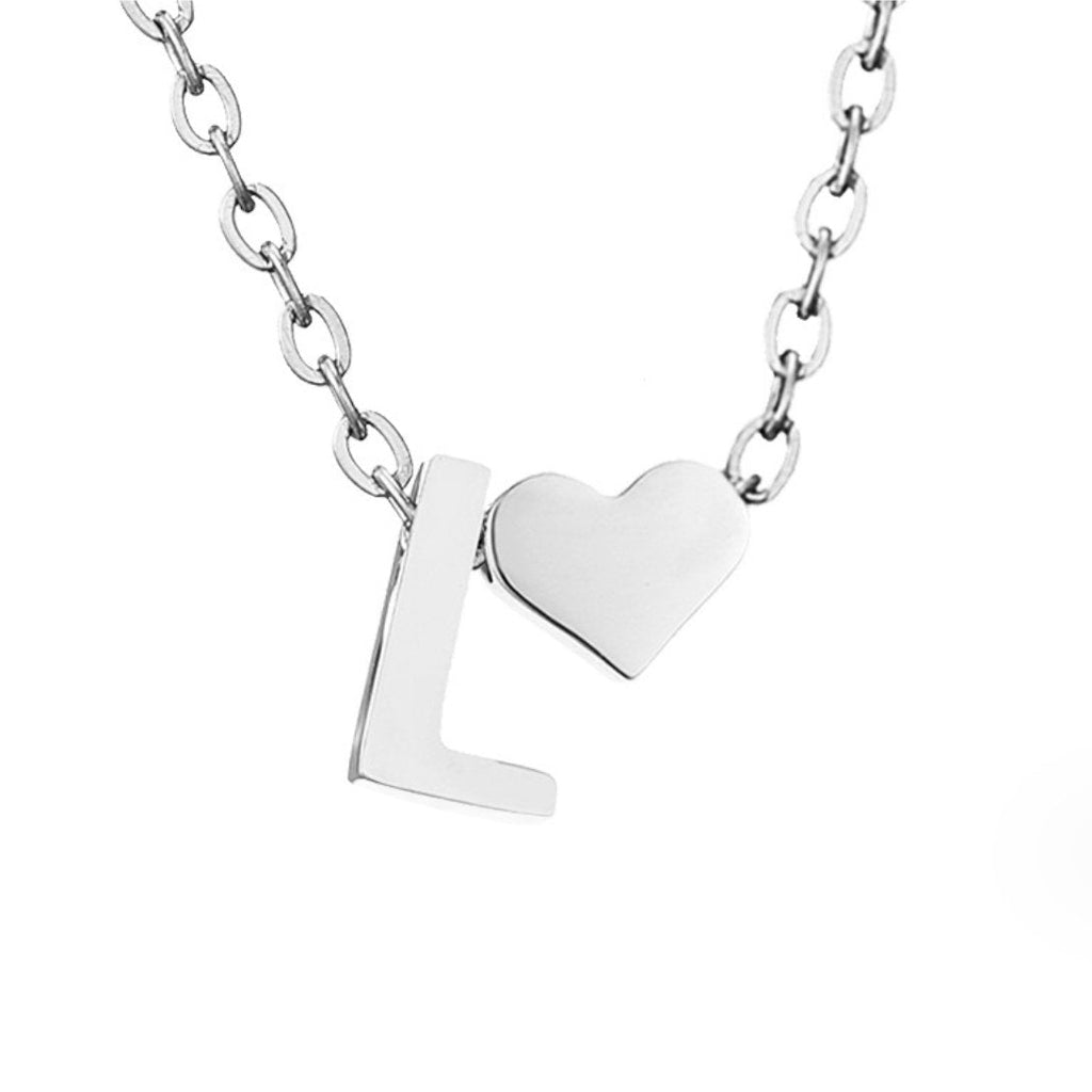 Timeless Heart Initial Necklace