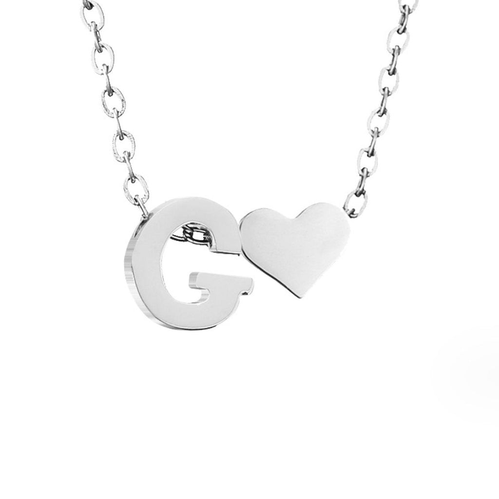 Timeless Heart Initial Necklace