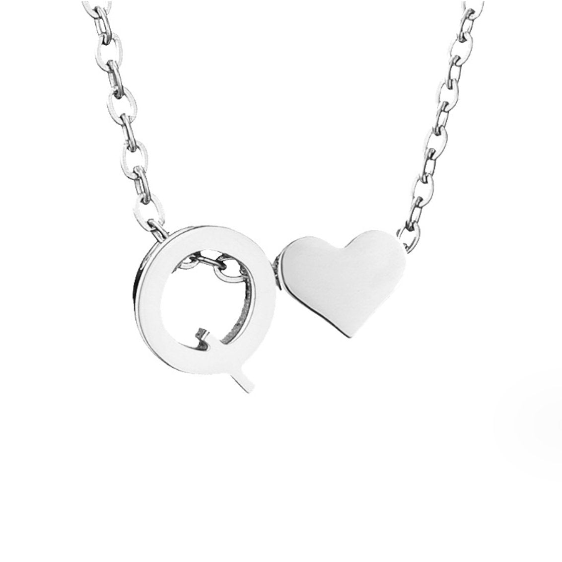 Timeless Heart Initial Necklace