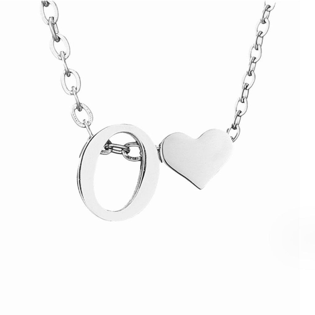 Timeless Heart Initial Necklace