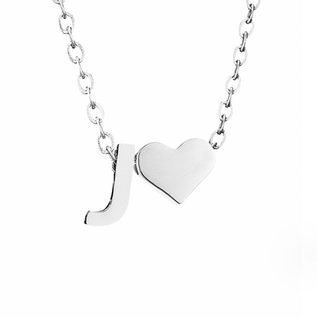 Timeless Heart Initial Necklace
