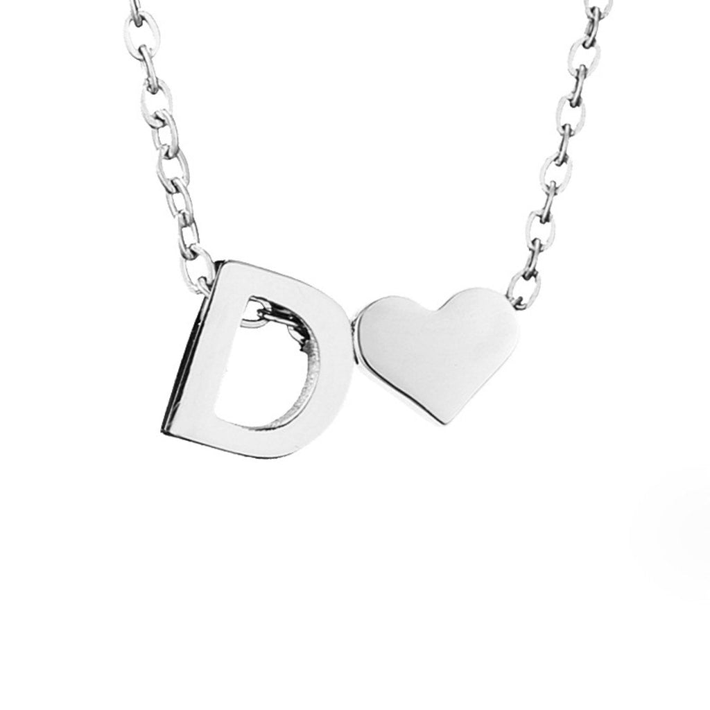 Timeless Heart Initial Necklace