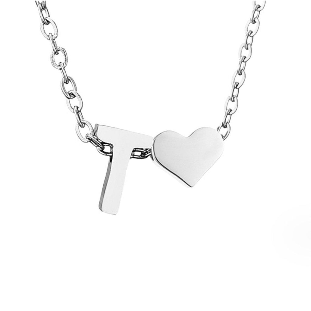 Timeless Heart Initial Necklace