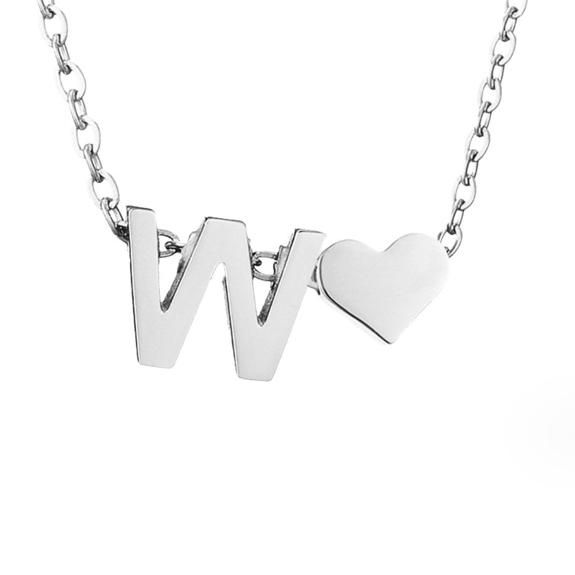 Timeless Heart Initial Necklace