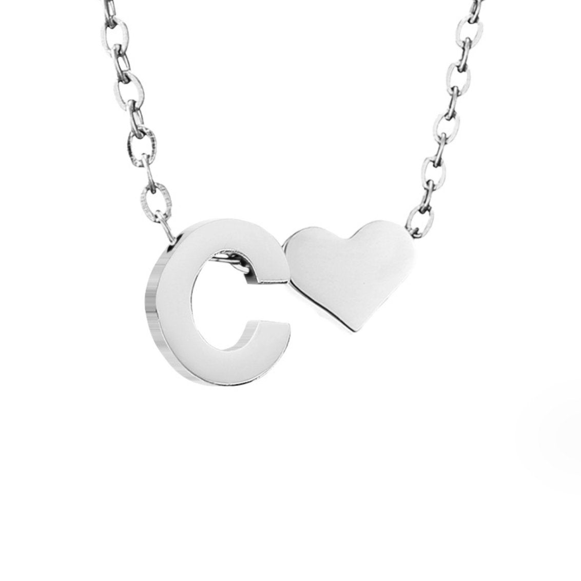 Timeless Heart Initial Necklace