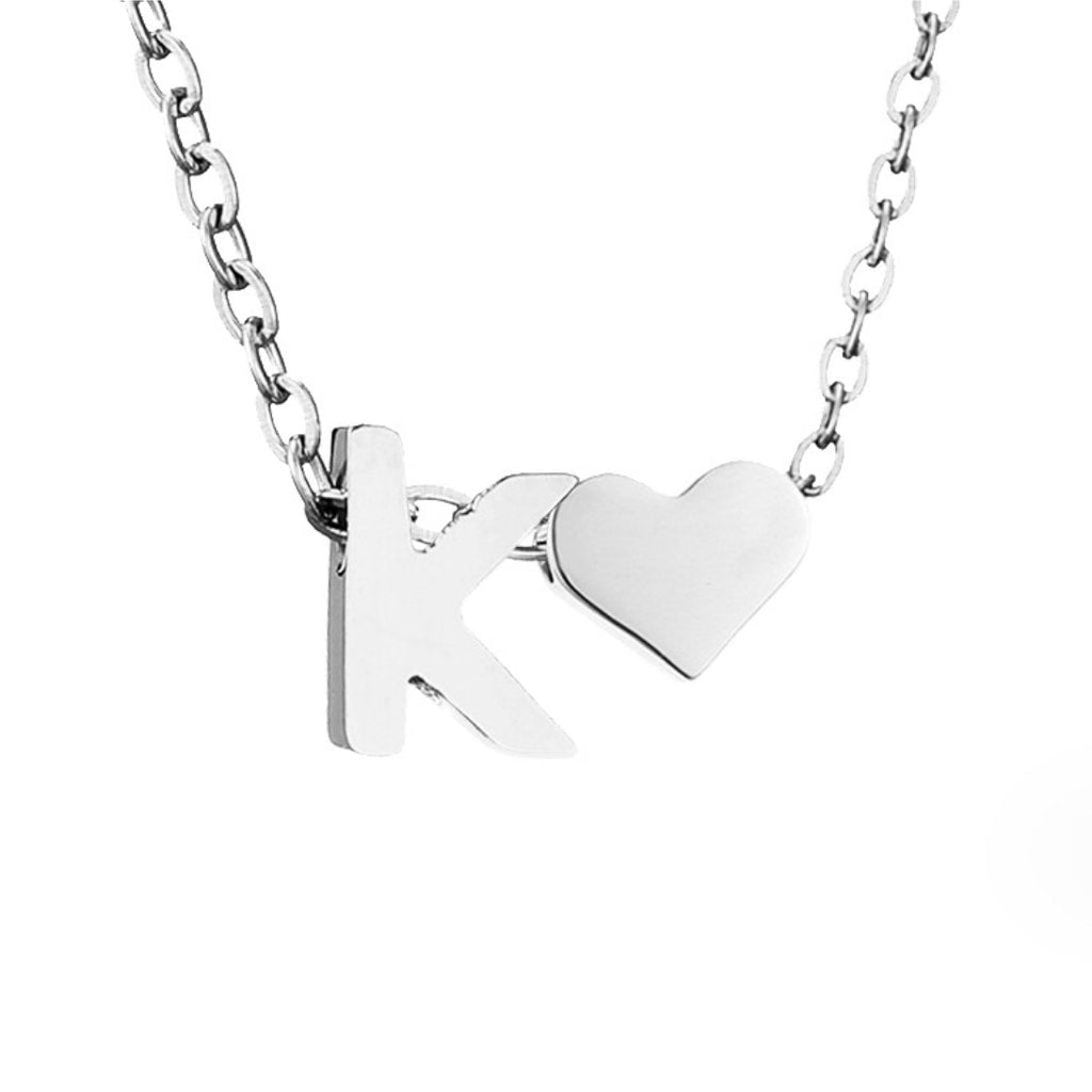 Timeless Heart Initial Necklace
