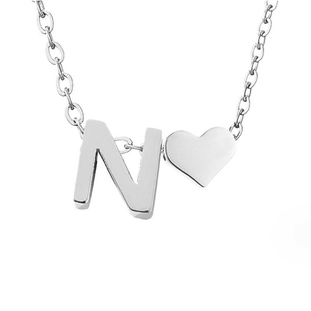 Timeless Heart Initial Necklace