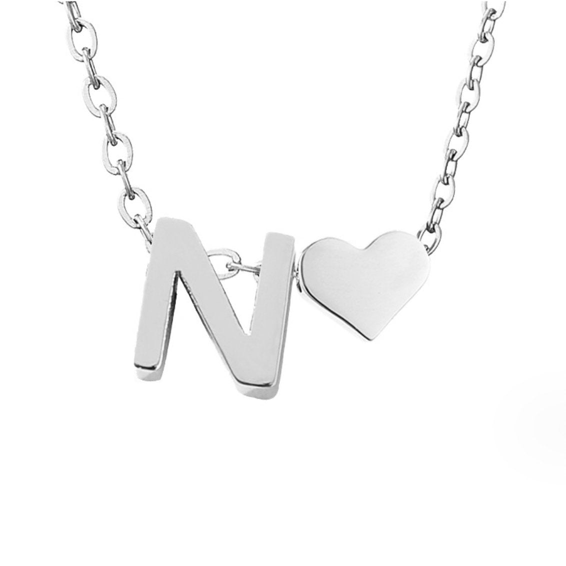 Timeless Heart Initial Necklace