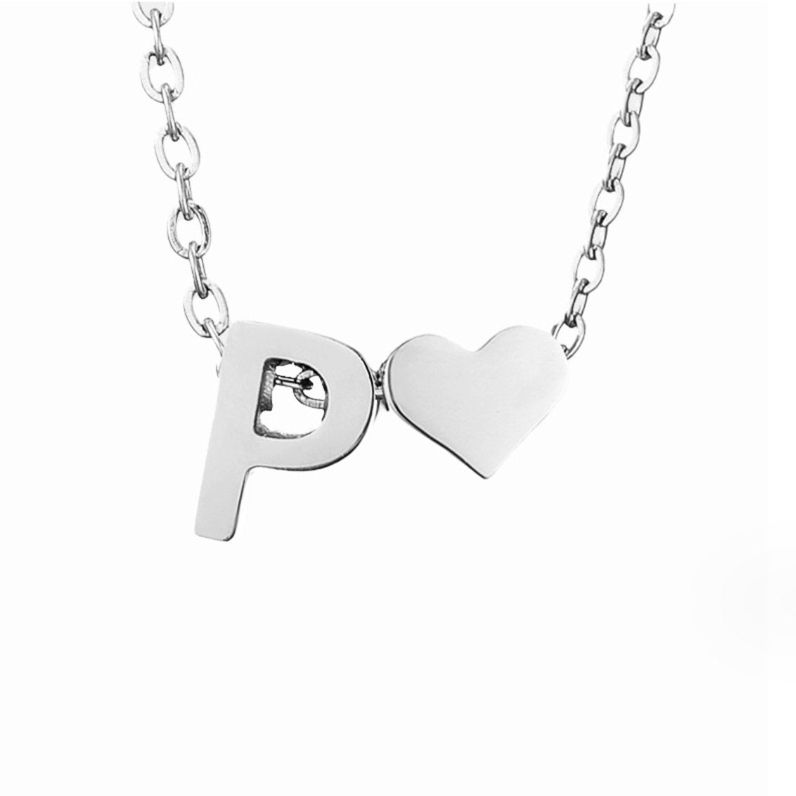 Timeless Heart Initial Necklace