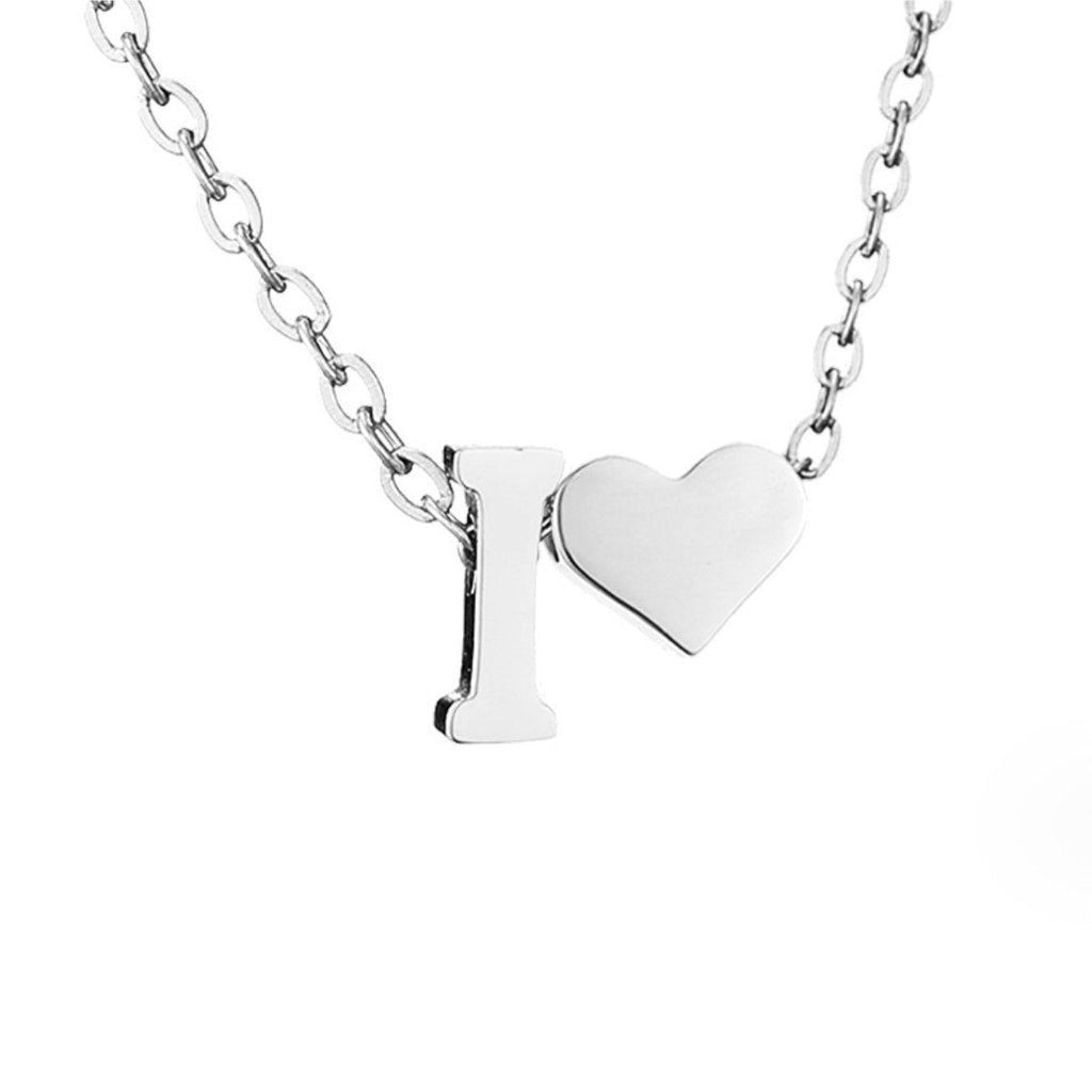 Timeless Heart Initial Necklace
