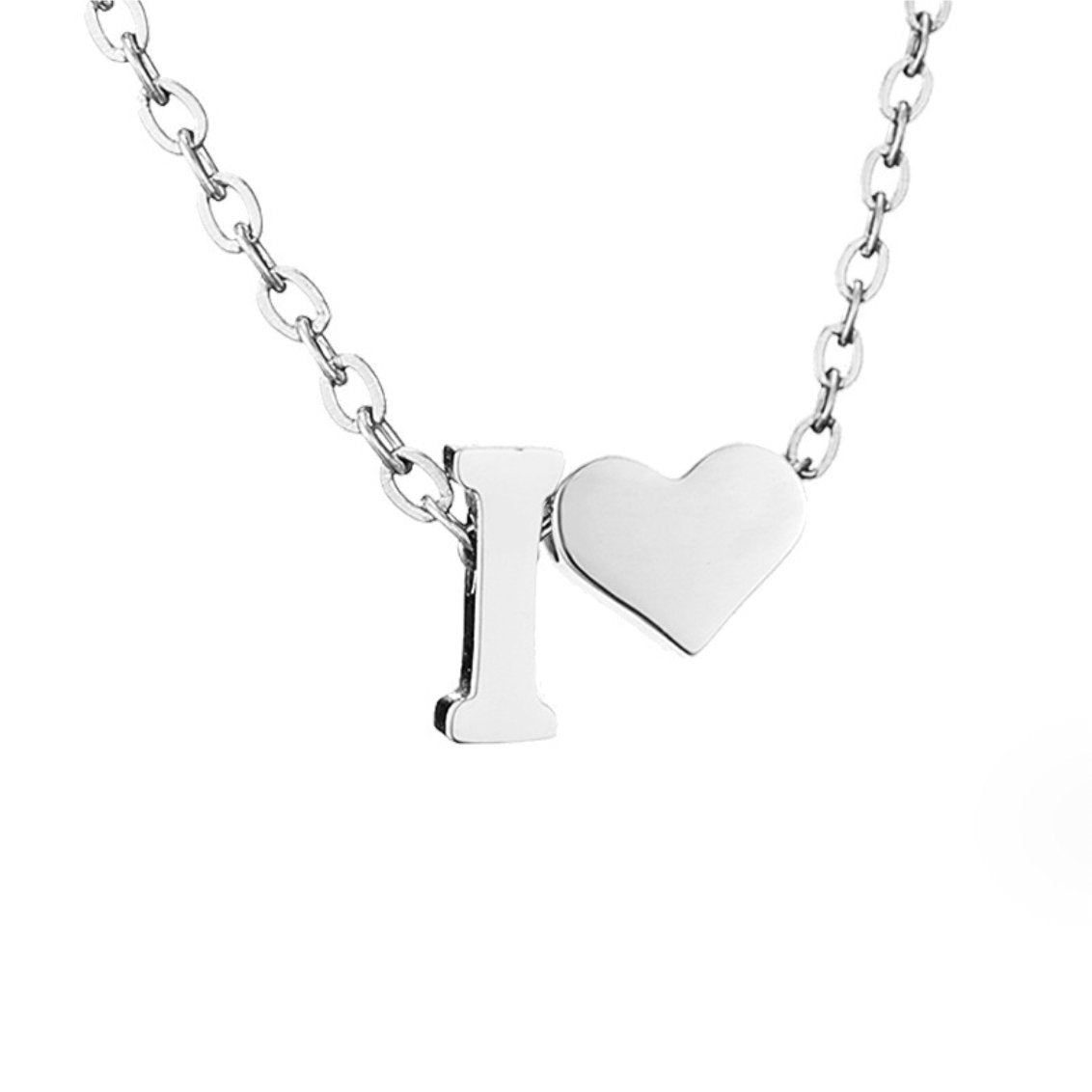 Timeless Heart Initial Necklace