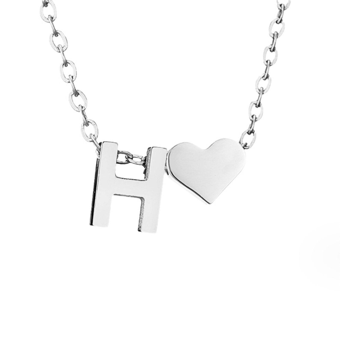 Timeless Heart Initial Necklace