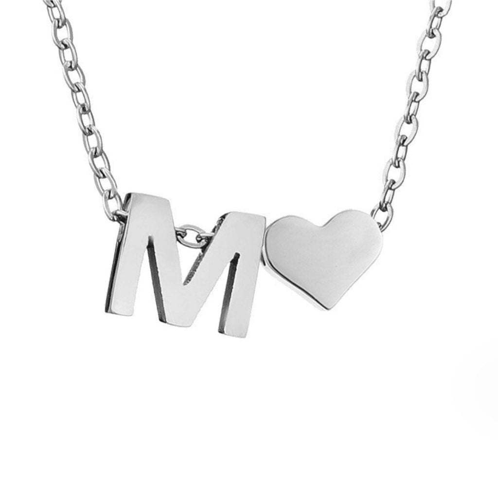 Timeless Heart Initial Necklace