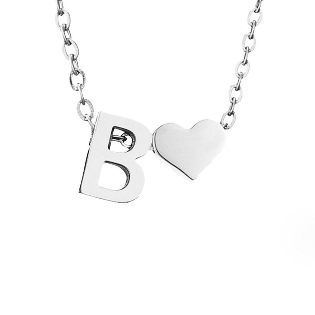 Timeless Heart Initial Necklace
