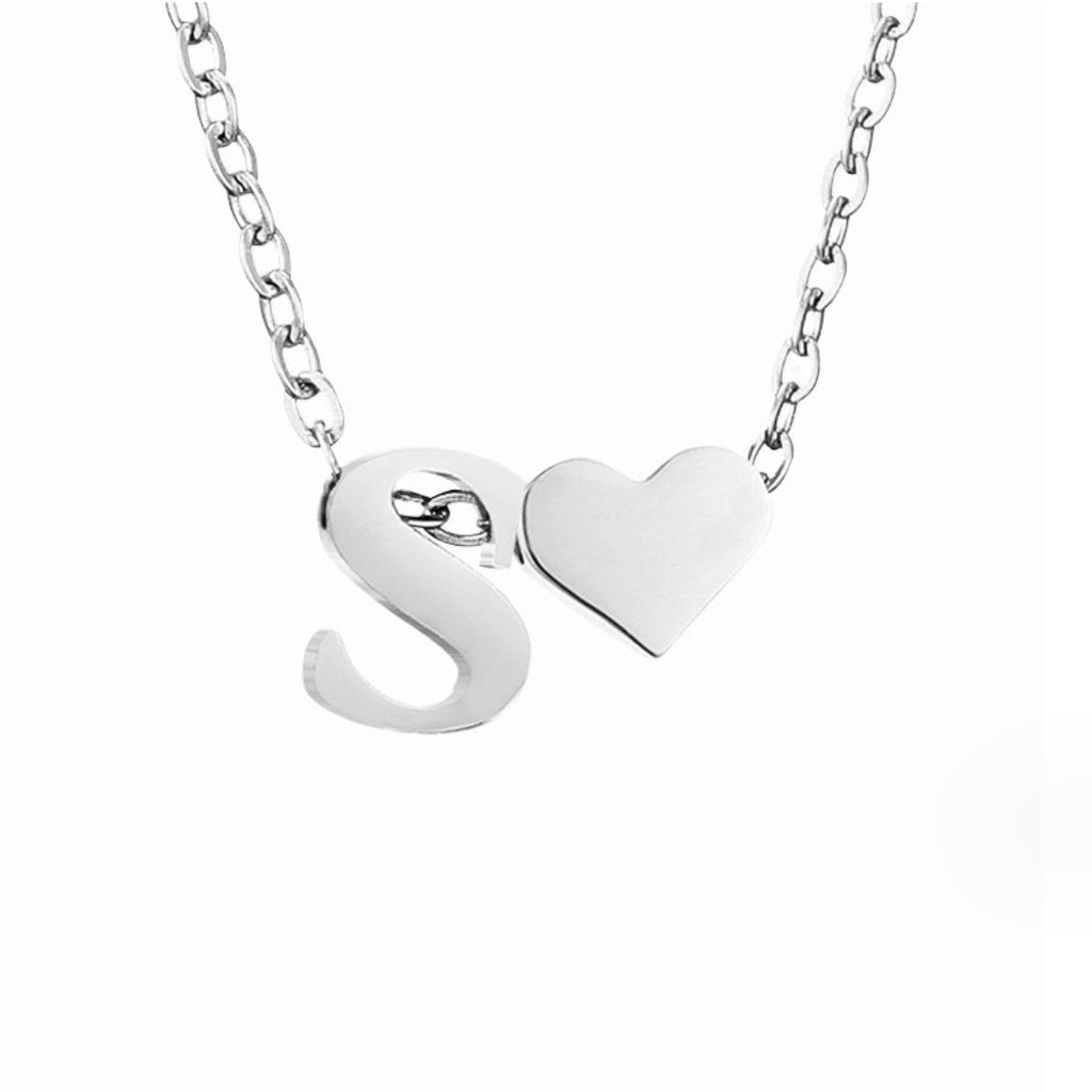 Timeless Heart Initial Necklace