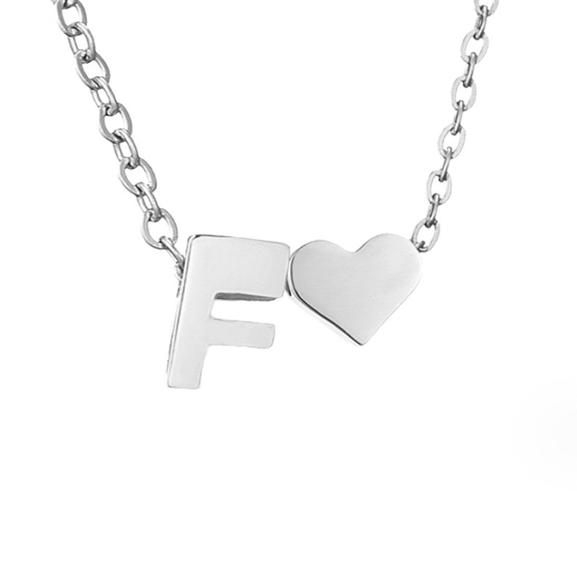 Timeless Heart Initial Necklace