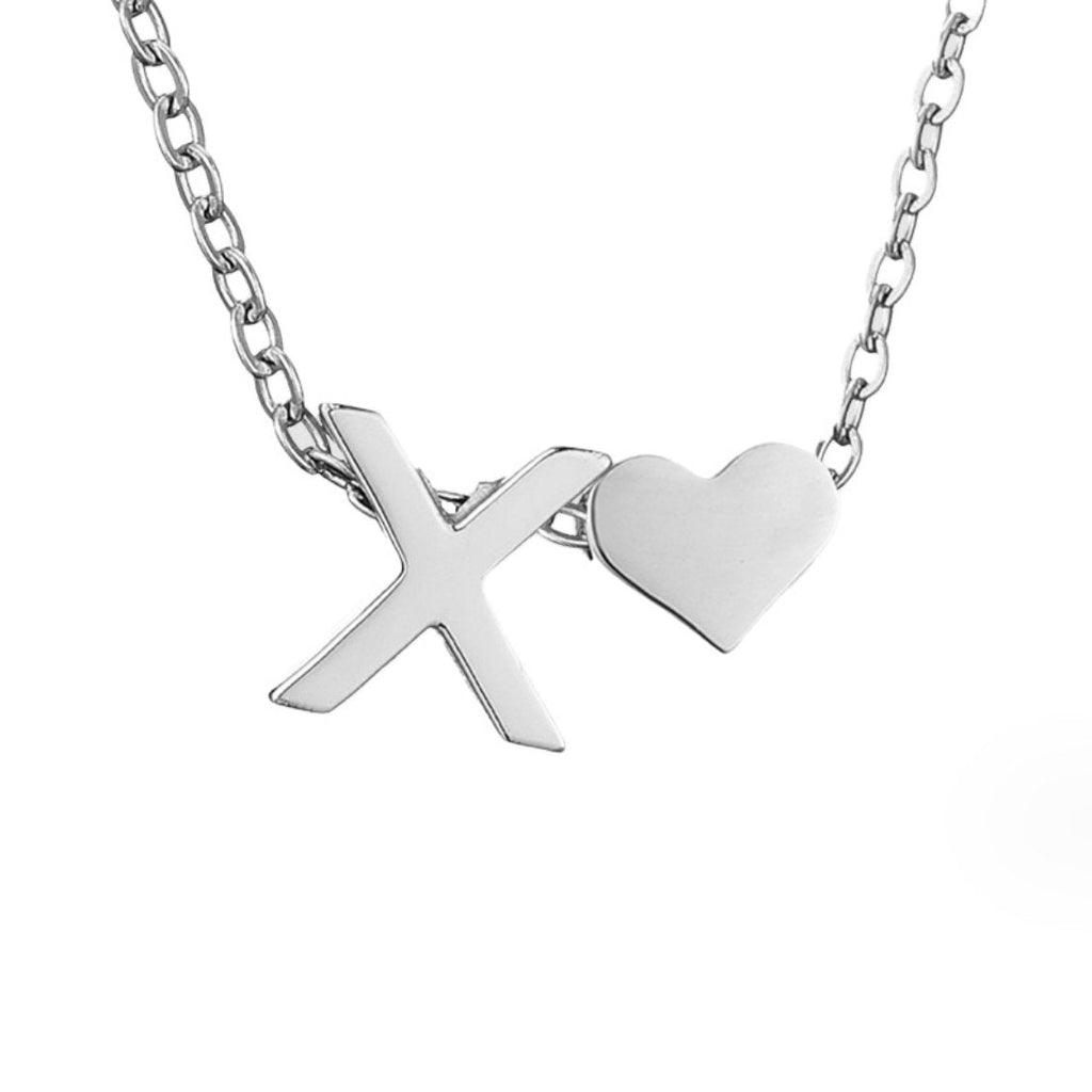 Timeless Heart Initial Necklace
