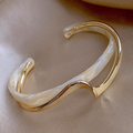Adriana White Opal Gold Plated Bracelet