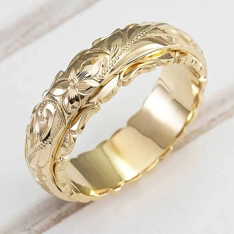Vintage Flower Gold Ring