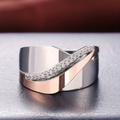 Elegant Sparkling Rose Gold Ring