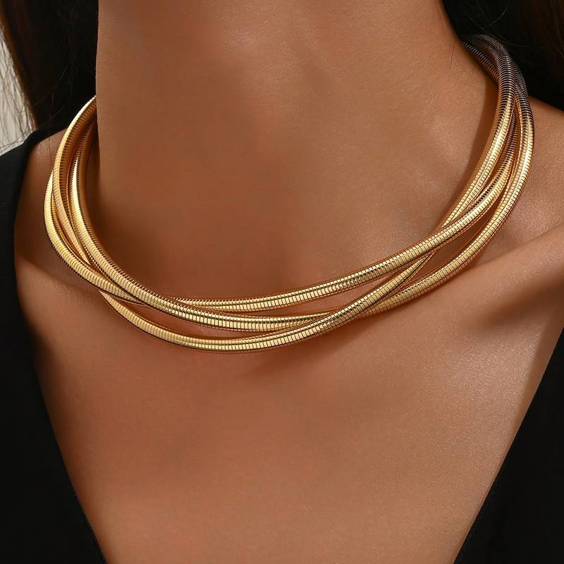 Vintage Gold Layered Necklace