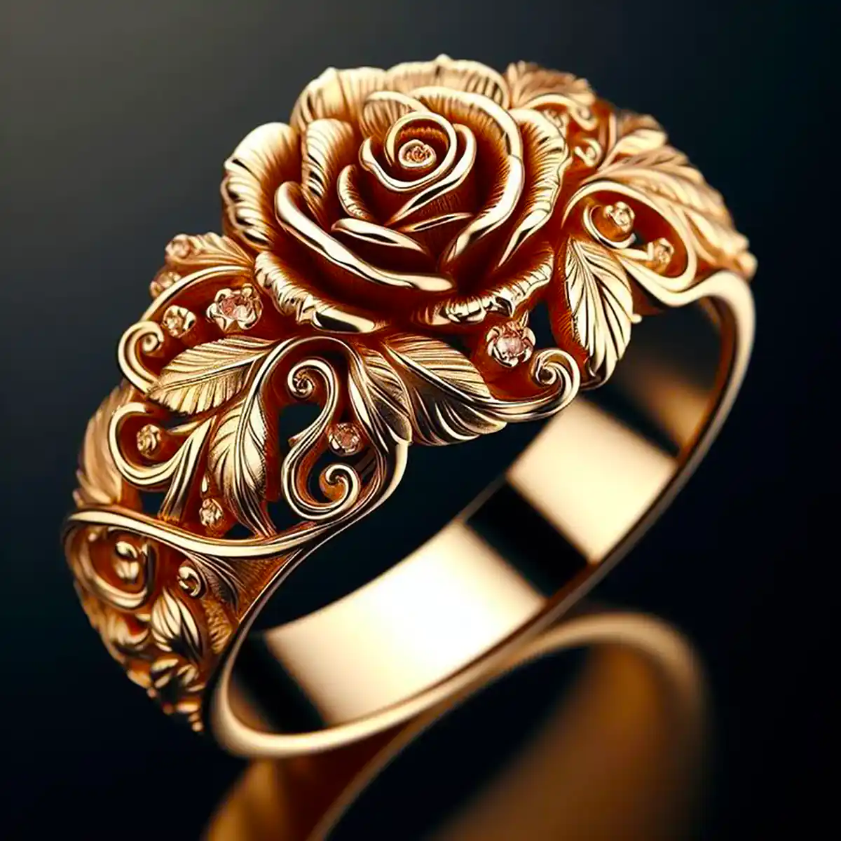 Gold Floral Ring