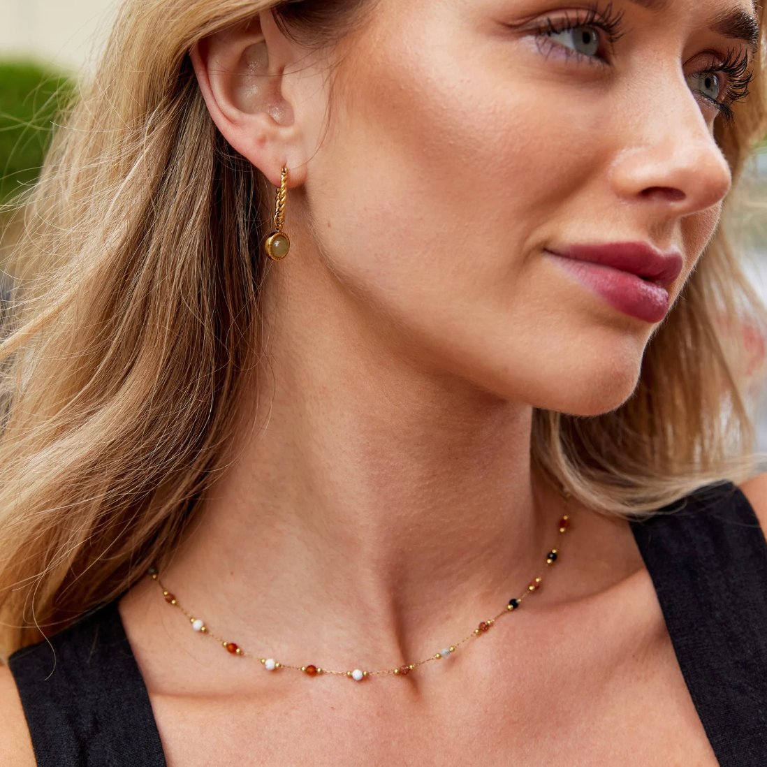 Minimal Stone Necklace