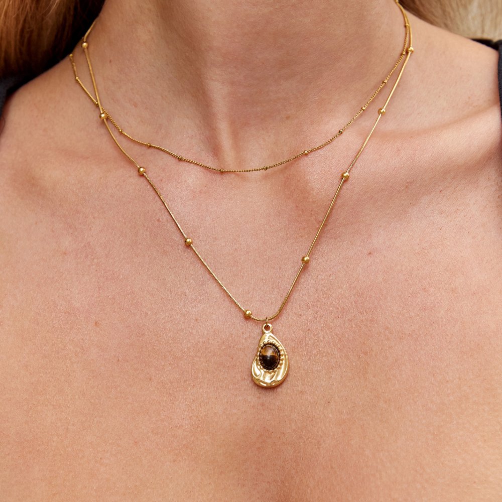 Elegant Gold Tiger Eye Necklace