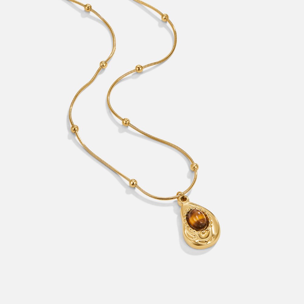Elegant Gold Tiger Eye Necklace